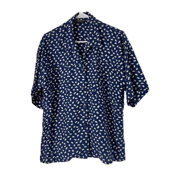 Women’s 80s Vintage Jimmy Garcia Skirt Set Medium Matching 5405 Blue Midi - Picture 2 of 11